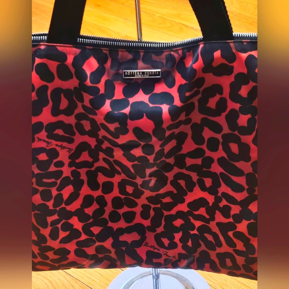 Bottega Veneta Nylon leopard tote Bag 100% AUTHENTIC!